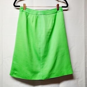 Pendelton Silk Blend Kelly Green Pencil Skirt